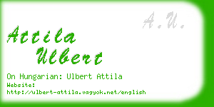 attila ulbert business card